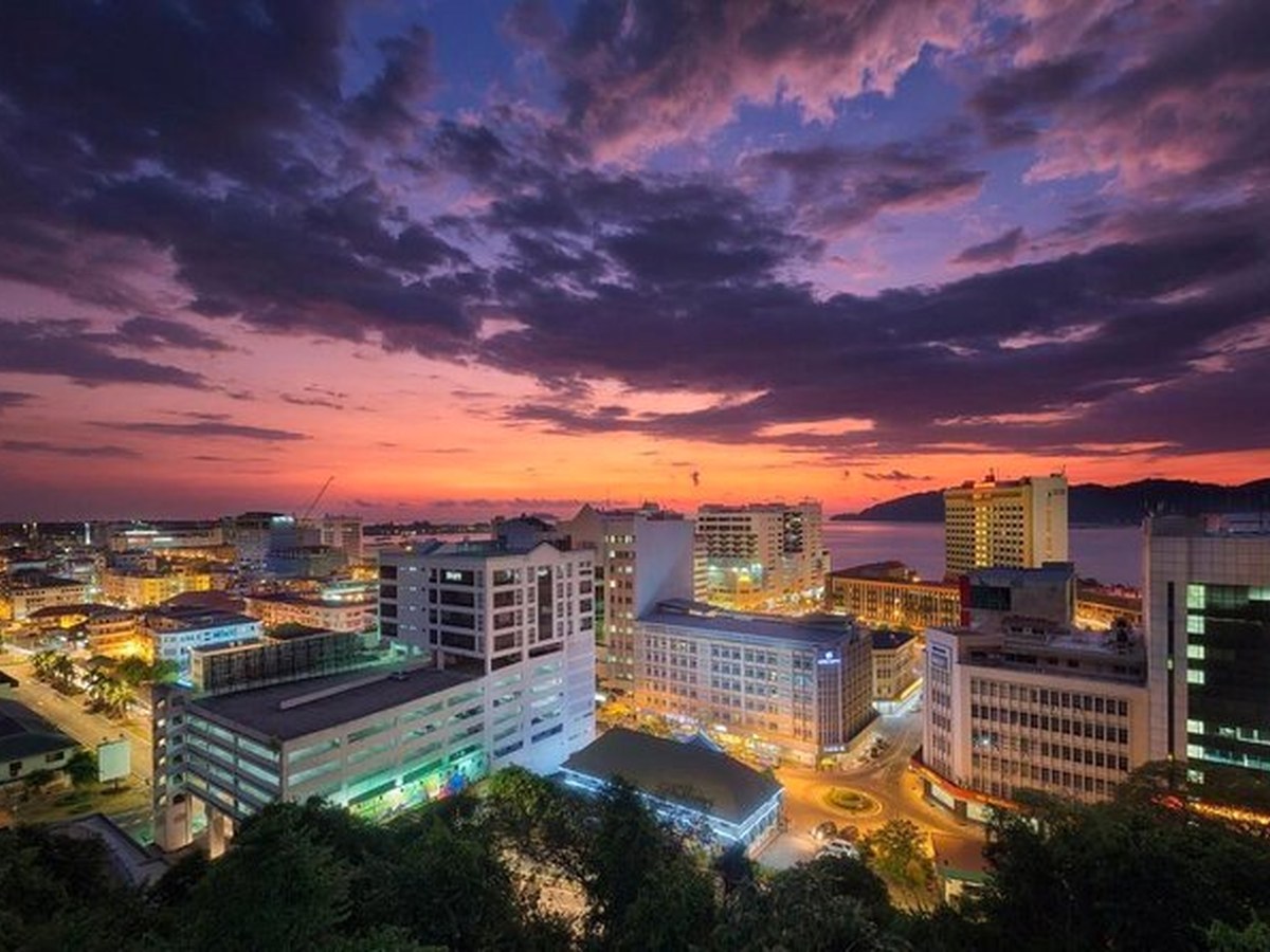 View from Borneo Backpackers